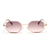 Facet | Pink & Clear Hexagonal Sunglasses | Golden Frame - MG7514