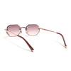 Facet | Pink & Clear Hexagonal Sunglasses | Golden Frame - MG7514
