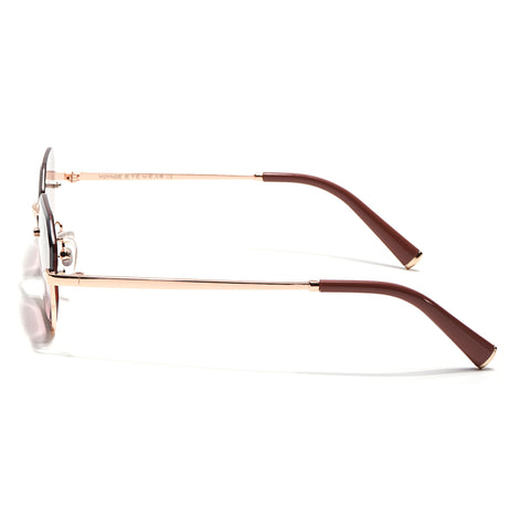 Facet | Pink & Clear Hexagonal Sunglasses | Golden Frame - MG7514