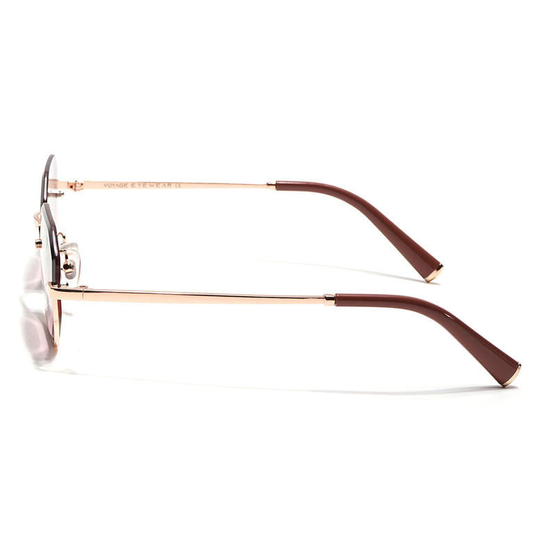 Facet | Pink & Clear Hexagonal Sunglasses | Golden Frame - MG7514