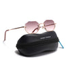 Facet | Pink & Clear Hexagonal Sunglasses | Golden Frame - MG7514