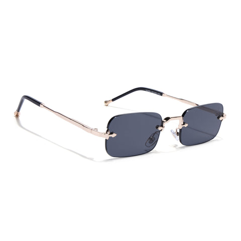 Dax | Black Rimless Sunglasses | Golden Frame - MG8168