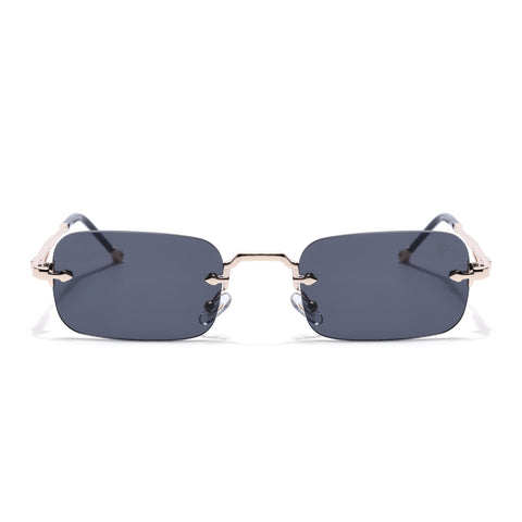 Dax | Black Rimless Sunglasses | Golden Frame - MG8168