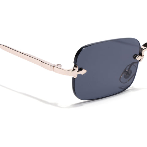 Dax | Black Rimless Sunglasses | Golden Frame - MG8168