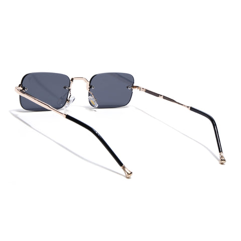 Dax | Black Rimless Sunglasses | Golden Frame - MG8168