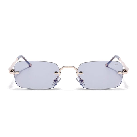Dax | Smoke Grey Rimless Sunglasses | Golden Frame - MG8170