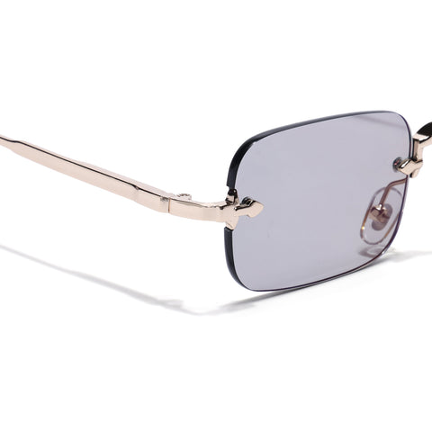 Dax | Smoke Grey Rimless Sunglasses | Golden Frame - MG8170