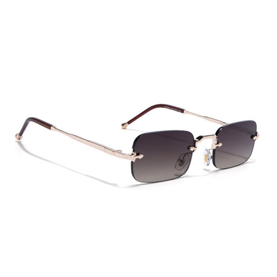 Dax | Brown Rimless Sunglasses | Golden Frame - MG8171