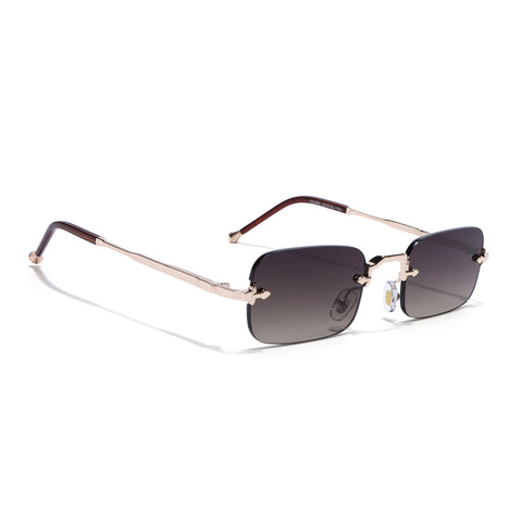 Dax | Brown Rimless Sunglasses | Golden Frame - MG8171