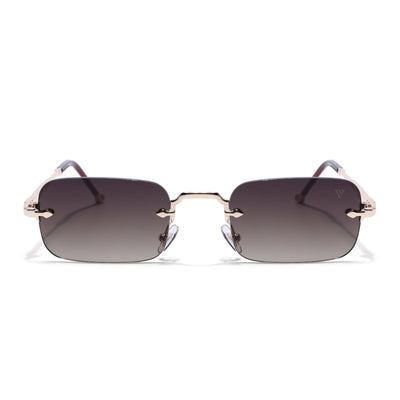 Dax | Brown Rimless Sunglasses | Golden Frame - MG8171