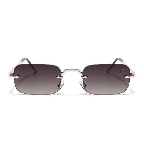 Dax | Brown Rimless Sunglasses | Golden Frame - MG8171