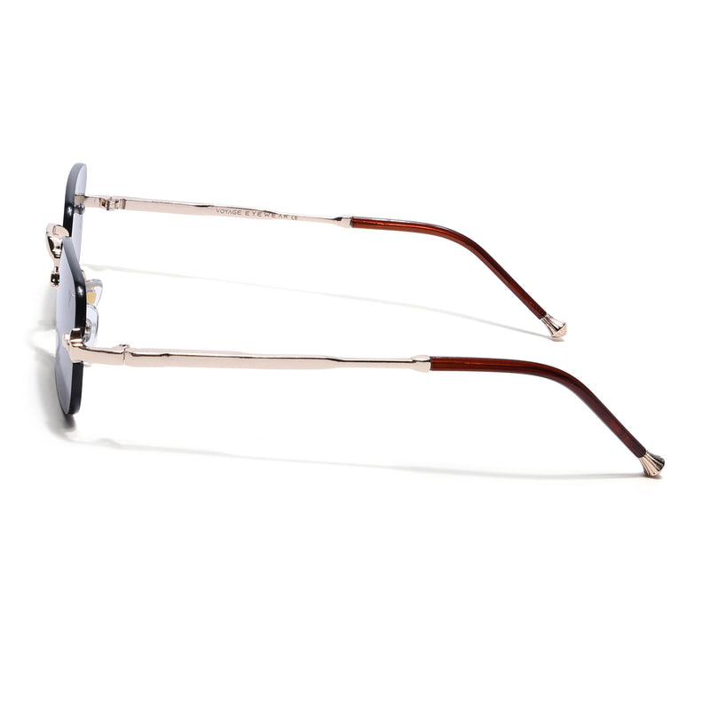 Dax | Brown Rimless Sunglasses | Golden Frame - MG8171