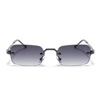 Dax | Shadow Black Rimless Sunglasses | Grey Frame - MG8172