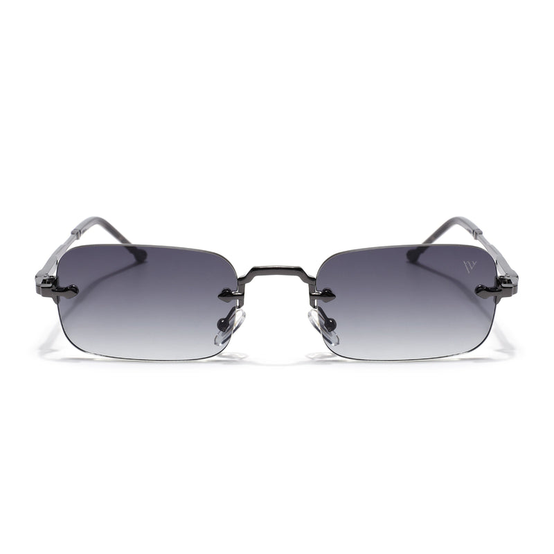 Dax | Shadow Black Rimless Sunglasses | Grey Frame - MG8172