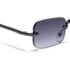 Dax | Shadow Black Rimless Sunglasses | Grey Frame - MG8172