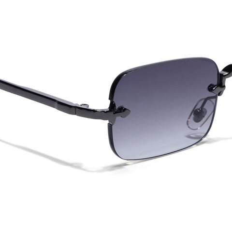 Dax | Shadow Black Rimless Sunglasses | Grey Frame - MG8172