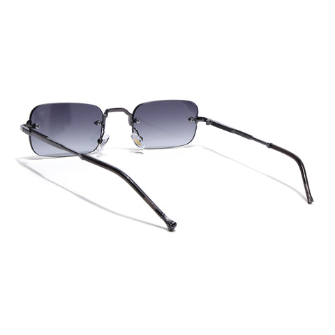 Dax | Shadow Black Rimless Sunglasses | Grey Frame - MG8172