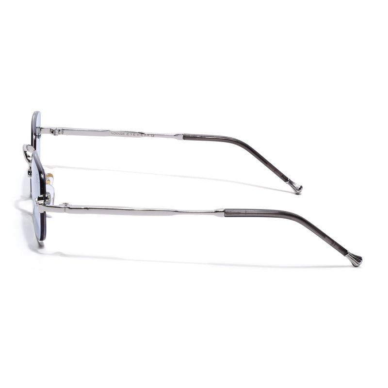 Dax | Sapphire Blue Rimless Sunglasses | Silver Frame - MG8173