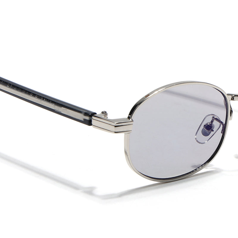 Charli  | Light Black Oval Sunglasses | Silver Frame - MG7653