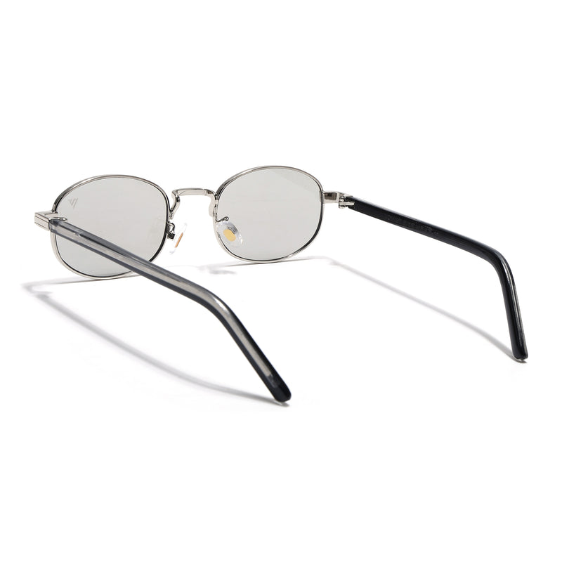 Charli  | Light Black Oval Sunglasses | Silver Frame - MG7653