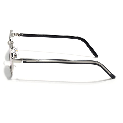 Charli  | Light Black Oval Sunglasses | Silver Frame - MG7653