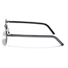 Charli  | Olive & Clear Oval Sunglasses | Gunmetal Grey Frame - MG7654