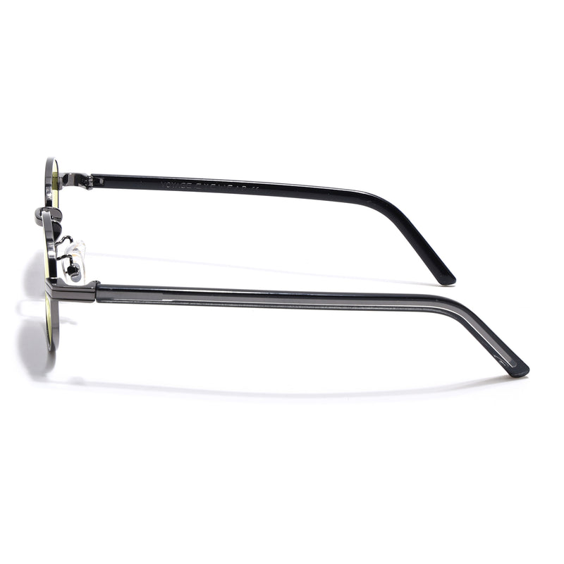 Charli  | Olive & Clear Oval Sunglasses | Gunmetal Grey Frame - MG7654