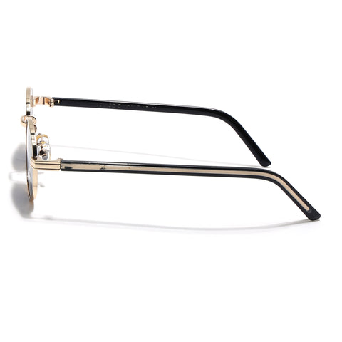 Charli  | Grey Oval Sunglasses | Golden Frame - MG7655