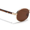 Charli  | Brown Oval Sunglasses | Golden Frame - MG7656