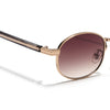 Charli  | Brown & Clear Oval Sunglasses | Golden Frame - MG7657