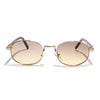 Charli  | Light Brown & Clear Oval Sunglasses | Golden Frame - MG7658