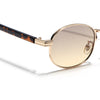 Charli  | Light Brown & Clear Oval Sunglasses | Golden Frame - MG7658