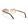 Charli  | Light Brown & Clear Oval Sunglasses | Golden Frame - MG7658