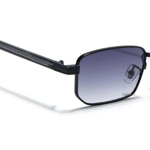 Nomad | Grey & Clear Rectangle Sunglasses | Black Frame - MG7647)