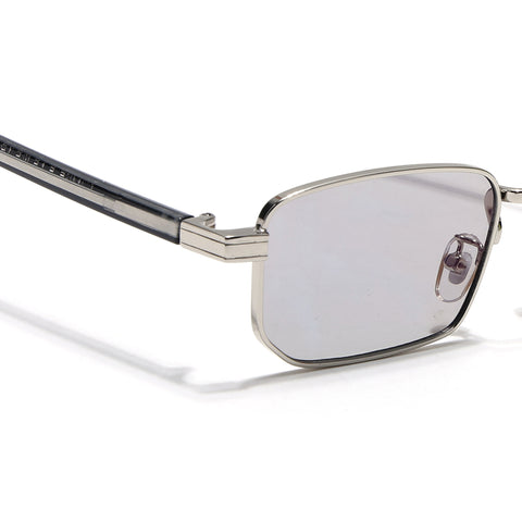 Nomad | Smoked Black Rectangle | Silver Frame - MG7648)