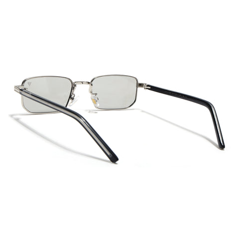 Nomad | Smoked Black Rectangle | Silver Frame - MG7648)