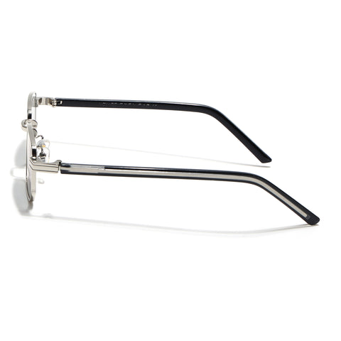 Nomad | Smoked Black Rectangle | Silver Frame - MG7648)