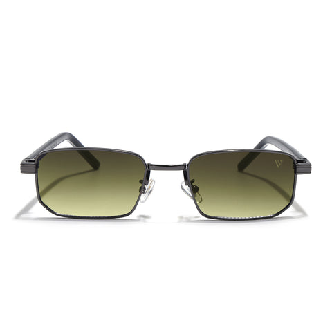 Nomad | Olive & Clear Rectangle Sunglasses | Gunmetal Grey Frame - MG7649)