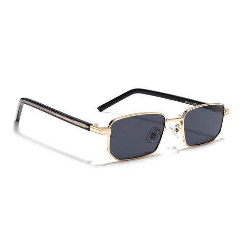 Nomad | Black Rectangle Sunglasses | Golden Frame - MG7650)