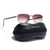 Nomad | Brown & Clear Lens Rectangle Sunglasses | Golden Frame - MG7651)