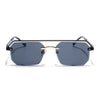 Allure | Grey Half Rim Sunglasses | Black Frame - MG7765