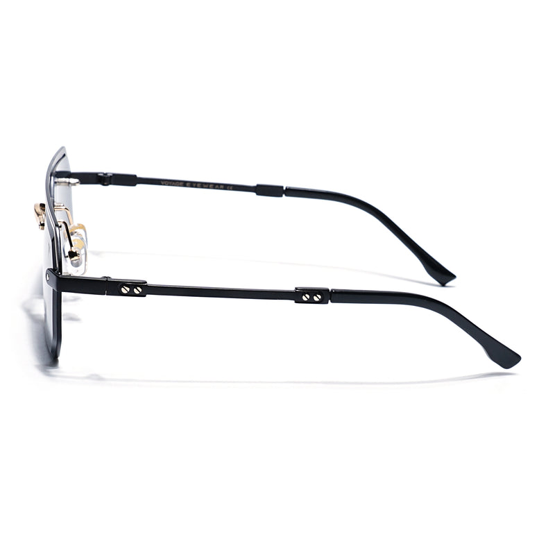 Allure | Grey Half Rim Sunglasses | Black Frame - MG7765