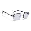 Allure | Light Black Half Rim Sunglasses | Black Frame - MG7767