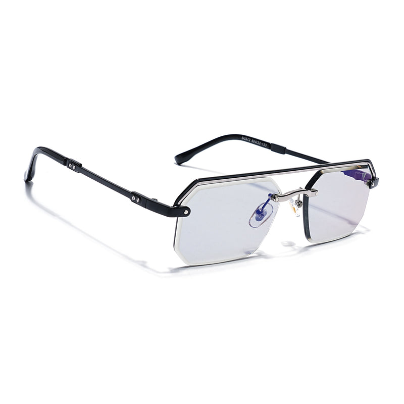 Allure | Light Black Half Rim Sunglasses | Black Frame - MG7767
