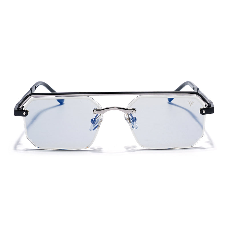Allure | Light Black Half Rim Sunglasses | Black Frame - MG7767