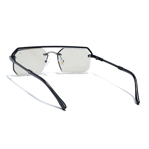 Allure | Light Black Half Rim Sunglasses | Black Frame - MG7767