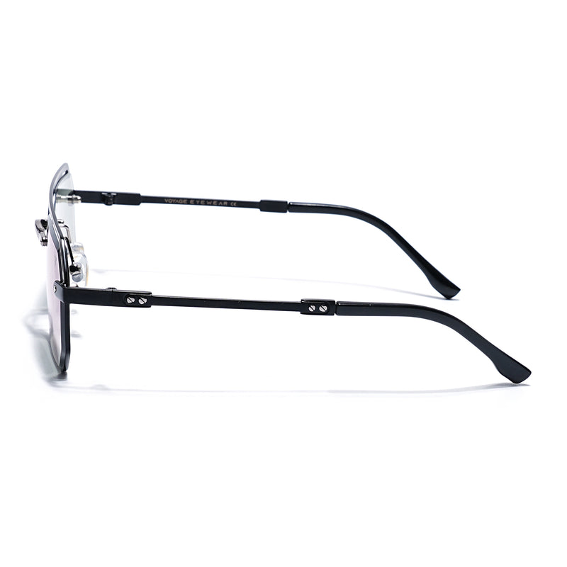 Allure | Light Black Half Rim Sunglasses | Black Frame - MG7767