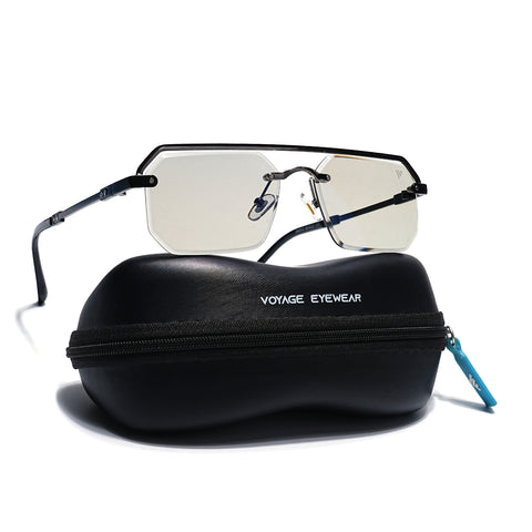 Allure | Light Black Half Rim Sunglasses | Black Frame - MG7767