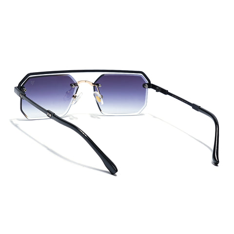 Allure | Grey & Clear Half Rim SunglassesLens | Black Frame  - MG7769