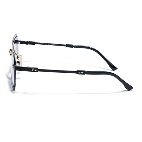 Allure | Grey & Clear Half Rim SunglassesLens | Black Frame  - MG7769